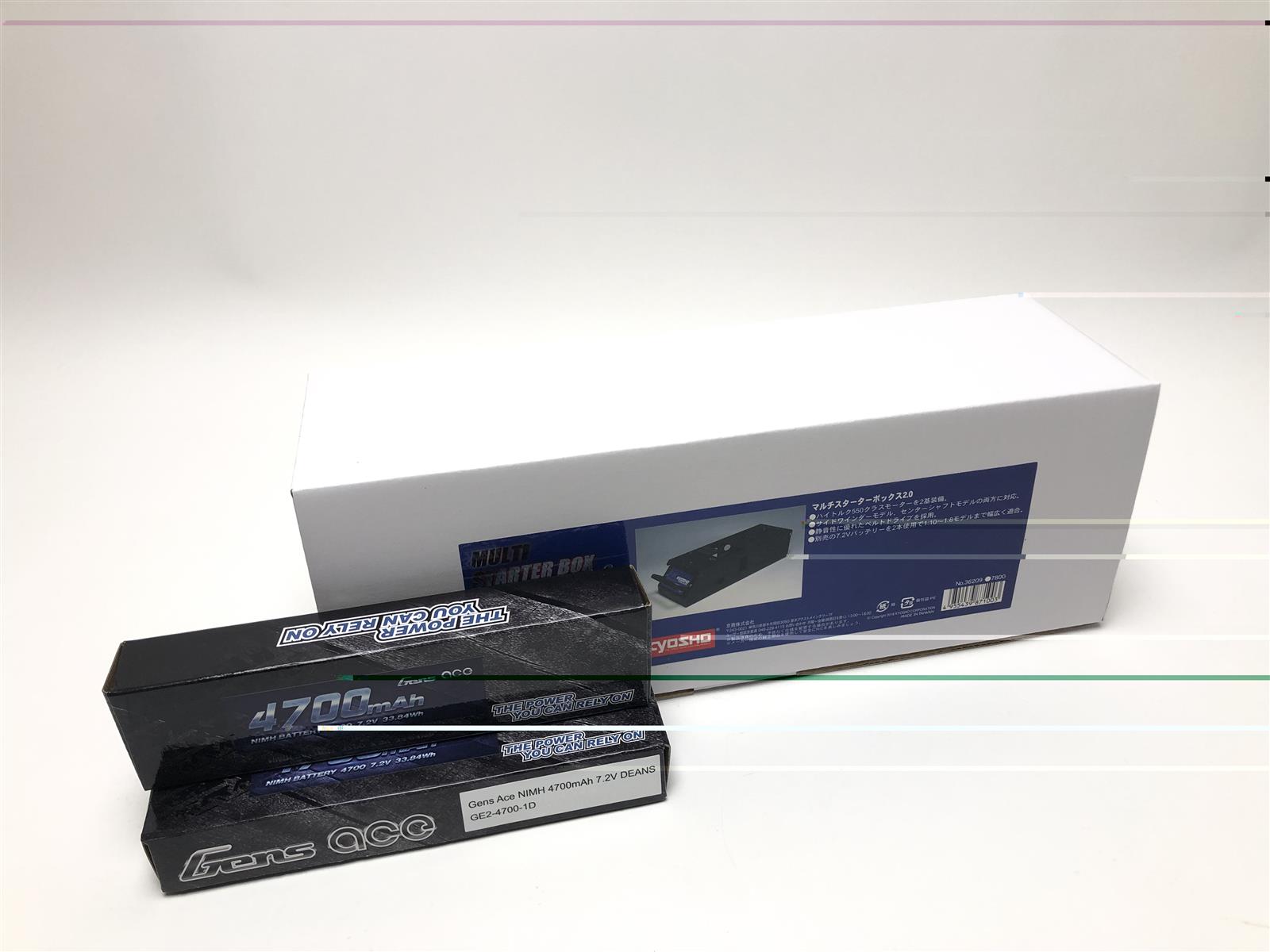 Kyosho COMBO Kyosho Starter Box + 2x GE2-4700-1D 36209-NIMH