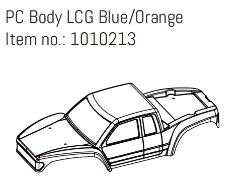 Hobby Plus RC Technology Co., Ltd. PC Body LCG Blue/Orange - GOAT 1010213