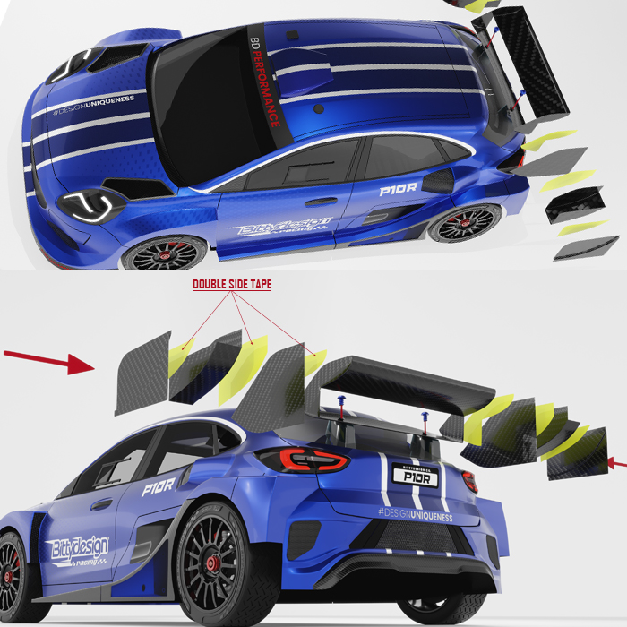 Bittydesign P10R Clear Body 1/10 Rally 190mm  Hard BDRX-190P10RH