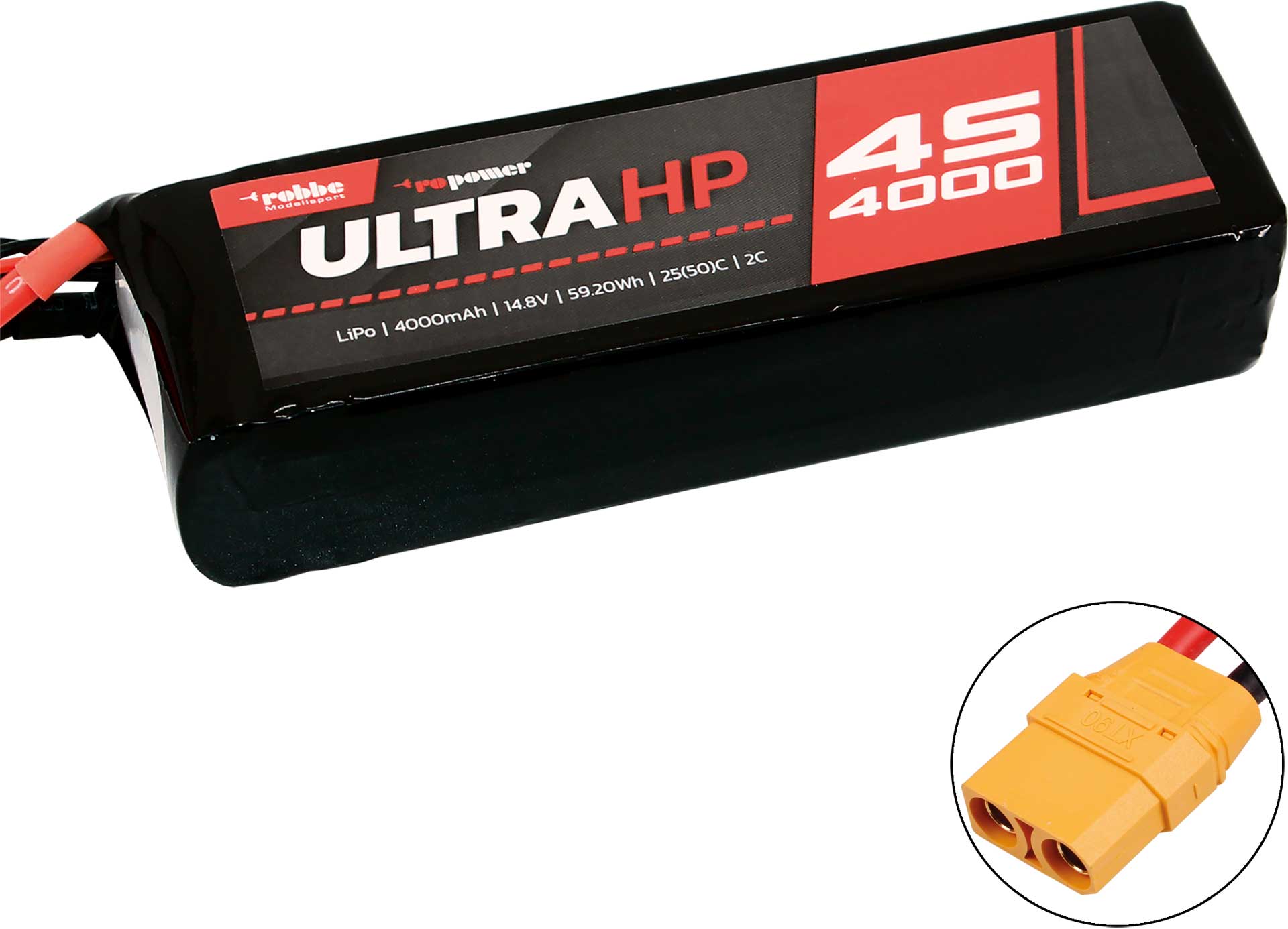 Robbe RO-POWER ULTRA HP 4000MAH 14,8 VOLT 4S 25(50)C LIPO AKKU 7345