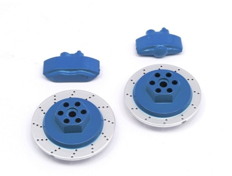 HPI E10 Brake Disc & Caliper Set (Blue 4 pcs) 33449