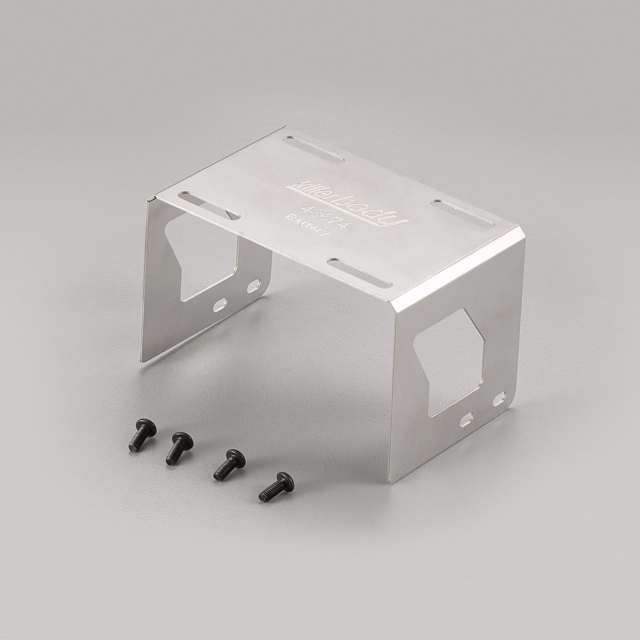 KB48674 Akkuhalterung Edelstahl Axial SCX10