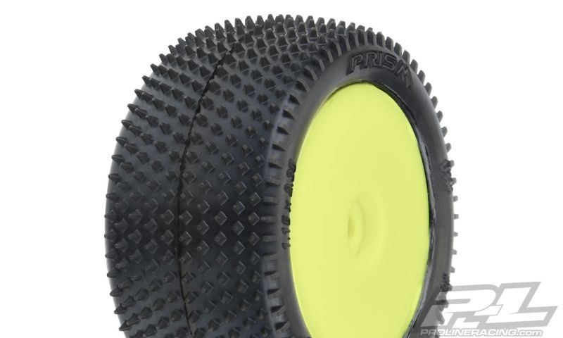 Pro-Line Prism Carpet (2) auf Felge gelb hinten Mini-B Reifen 8297-12