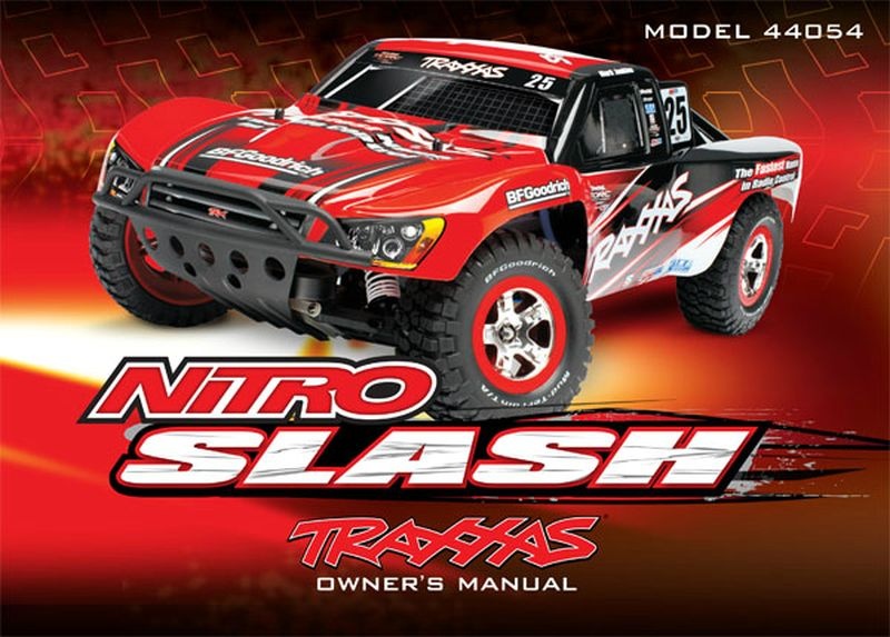 Traxxas OWNER'S MANUAL, NITRO SLASH 4498