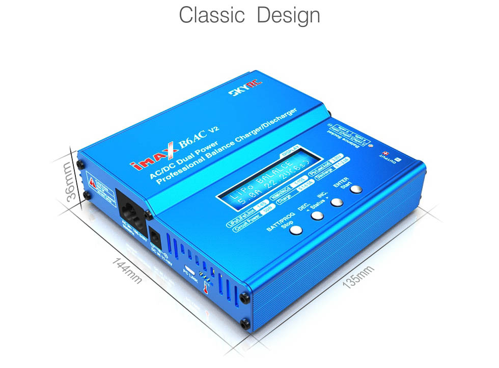 SkyRC iMAX B6AC V2 Ladegerät LiPo 1-6s 5A 50W SK-100008