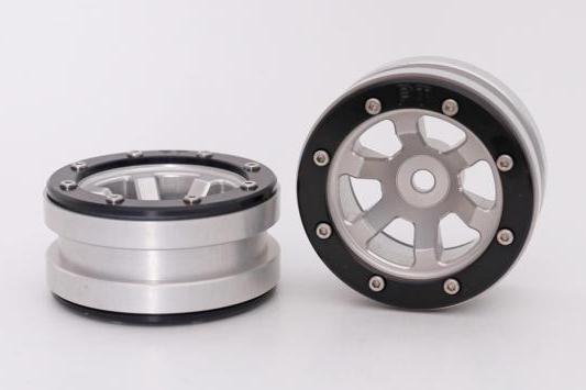 Metsafil Beadlock Wheels PT- Claw Silber/Schwarz 1.9 (2 St.)  MT0060SB