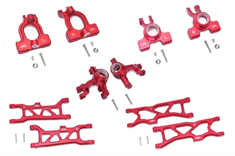 GPM Alu Aufhängungs-Set v/h rot ARRMA Kraton 4s MAKS100R