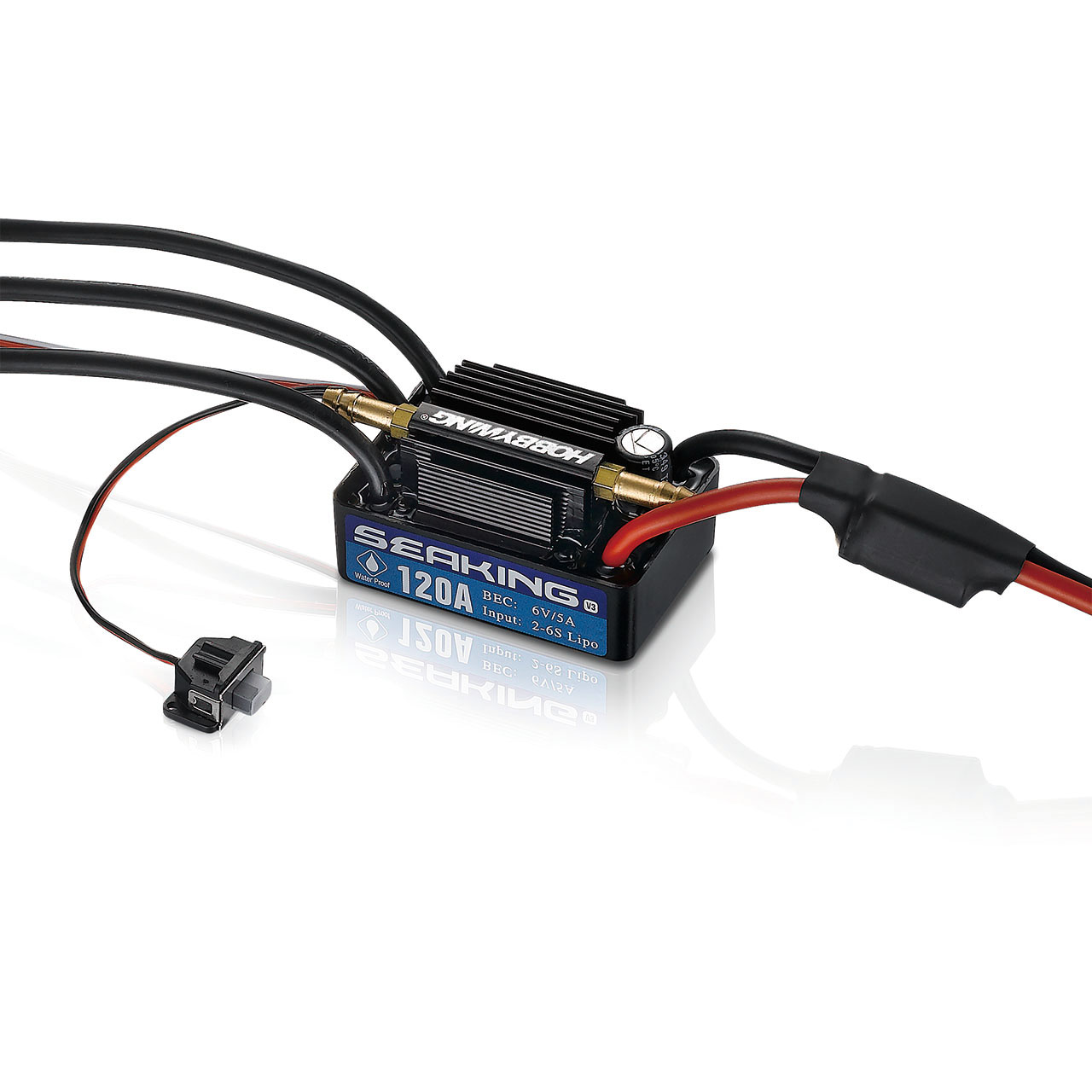 Hobbywing Seaking 120A V3 2-6S ESC Brushless Boot Regler 30302360 - Abbildung 1