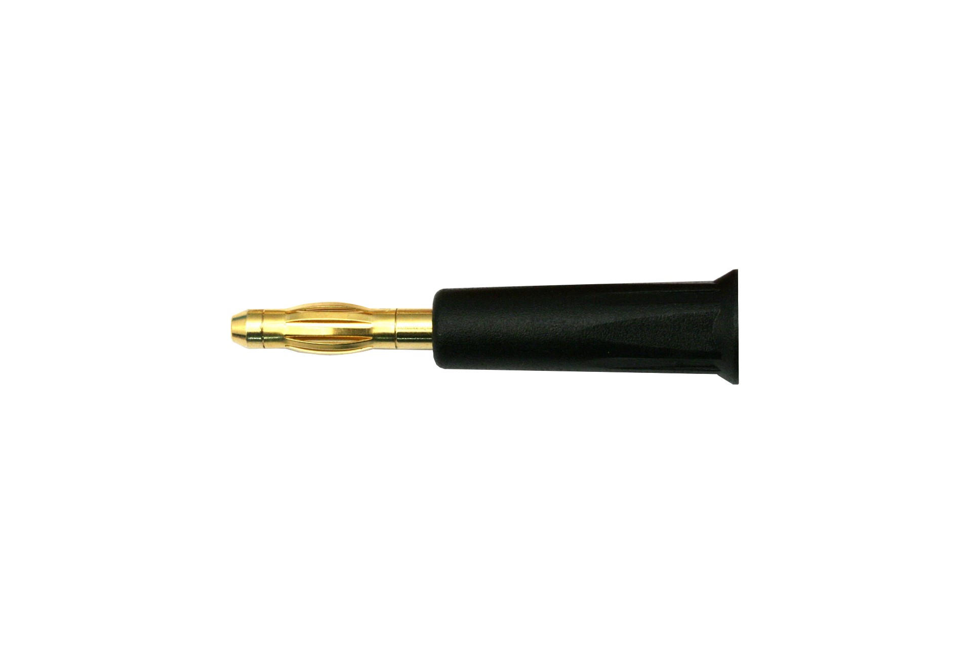 Bananenstecker 4mm schwarz lose Goldkontakt Stecker male männchen