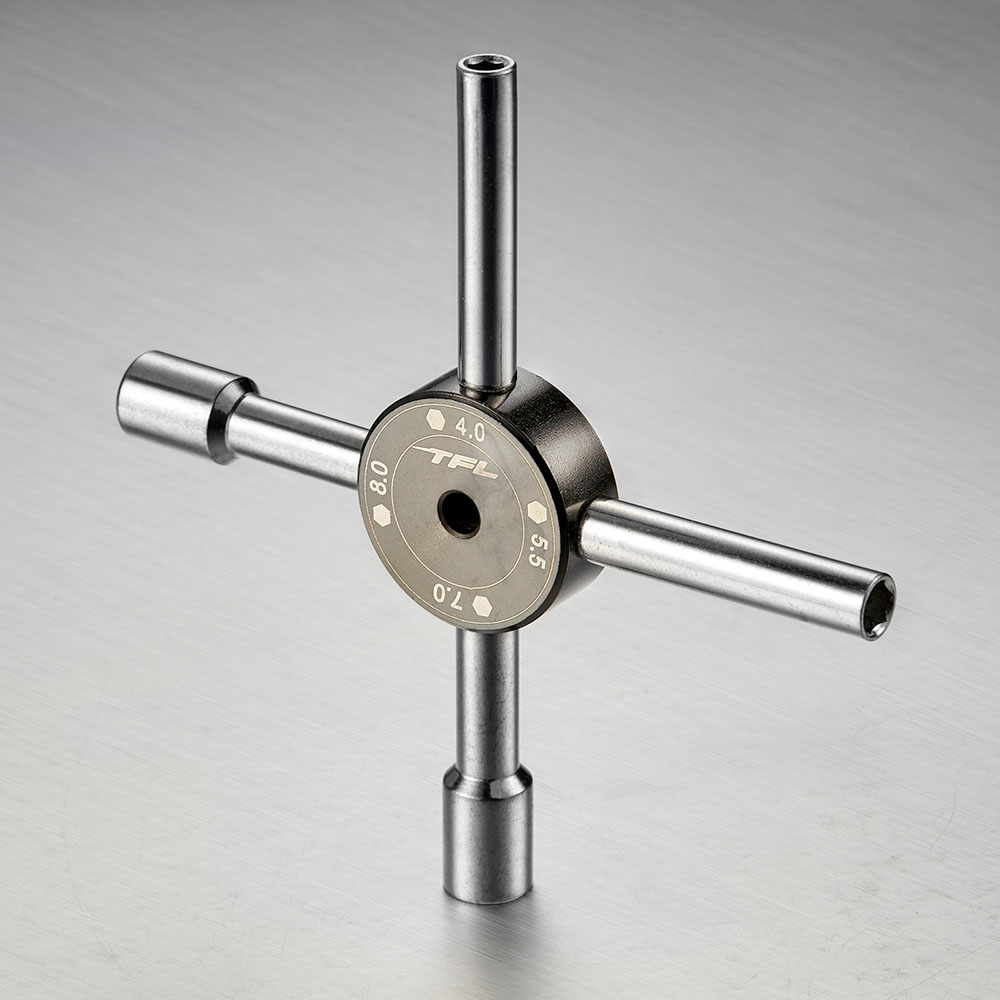 TT1606-04 Kreuzschlüssel Aussensechskant 4,0/5,5/7,0/8,0mm