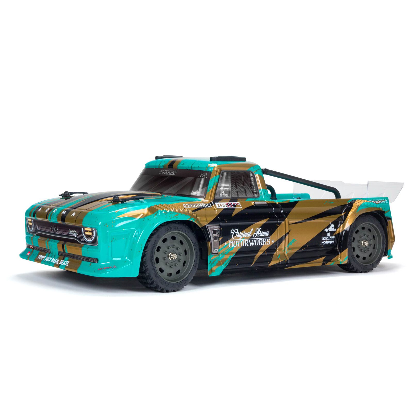 ARRMA 1/8 INFRACTION 4WD MEGA Resto-Mod Truck RTR, Teal/Bronze ARA4215V3BIT2
