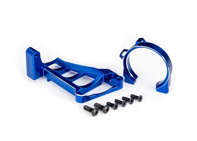 Traxxas Motorhalter Alu blau für TRX3461 Maxx, Hoss, Stampede 4x4 V2 10261-BLUE