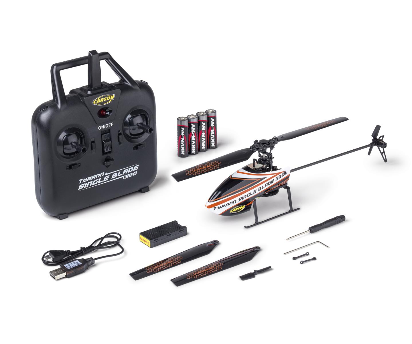Carson 07170 Tyrann Single Blade 320 2.4G 100%RTF orange 500507170 - Abbildung 1