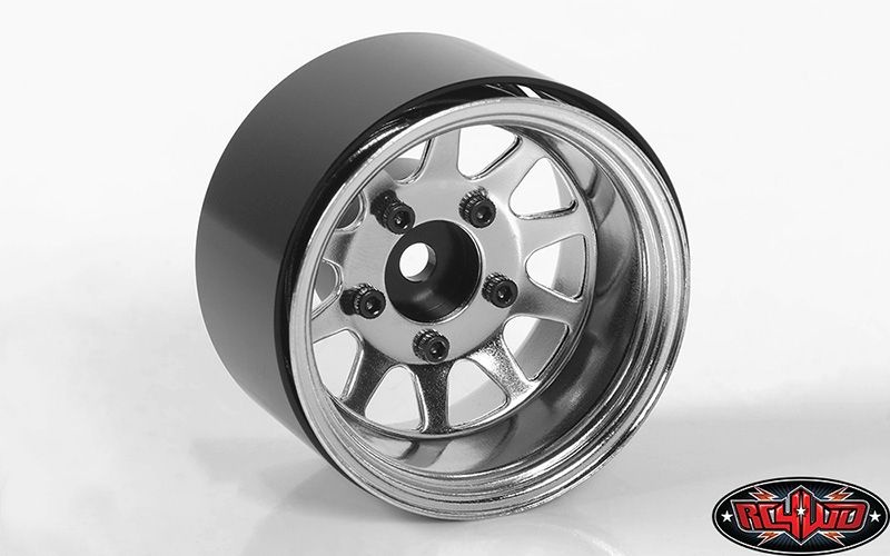 RC4WD ZW-0285 Deep Dish Wagon 1.55 Stamped Steel Beadlock Wheels (Chrome)