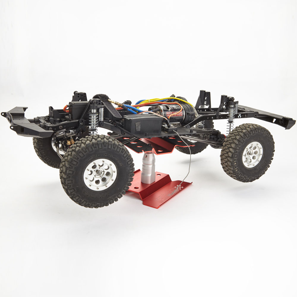 TC1505-02R Auto Montagestand hoch 1/10 drehbar rot eloxiert