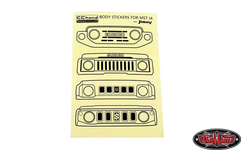 RC4WD Grille Option Decal Sheet for MST 4WD Off-Road Car Kit VVV-C1208