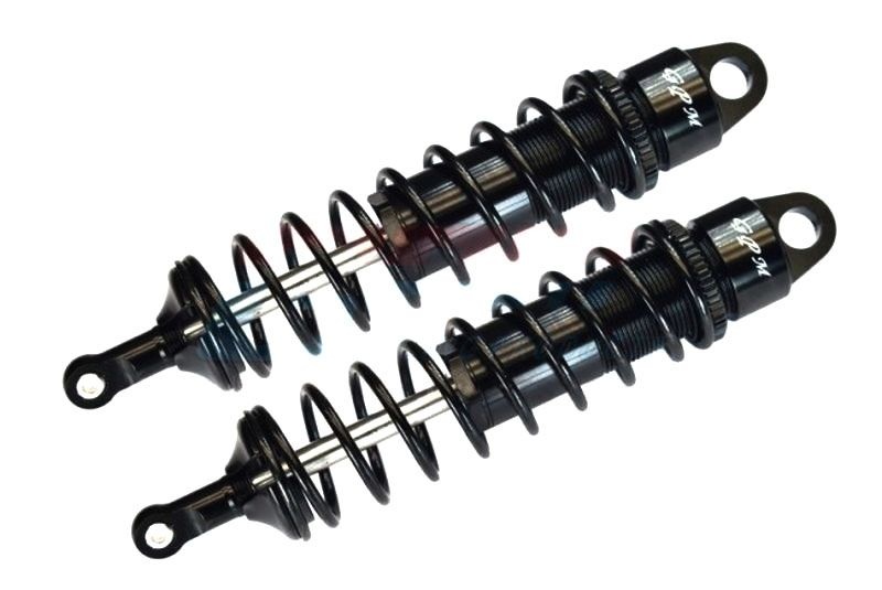 GPM Alum. 6061-T6 Dämpfer 143mm, 6mm Dämpferstange hi. Schwarz Traxxas Sledge