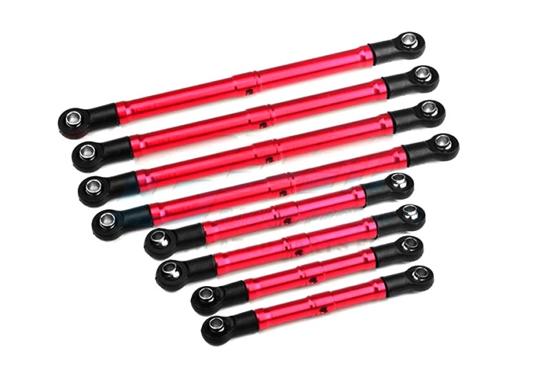 GPM Einstellbare Aufhängung-Link-Set 6061-T6 Alu rot für TRX-4M High-Trail TRX4MA160RBEBK