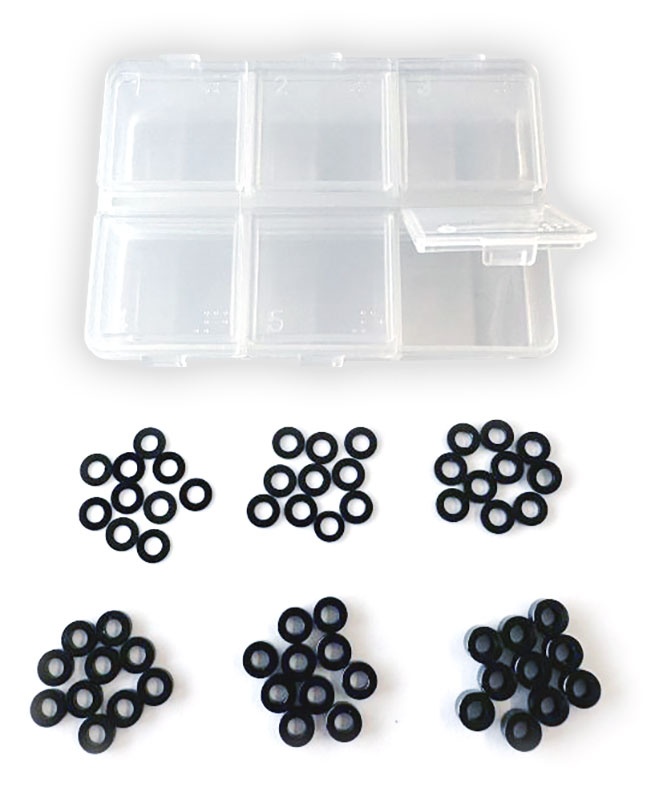 H-SPEED Alu Unterlegscheiben Set schwarz (60) HSPX061