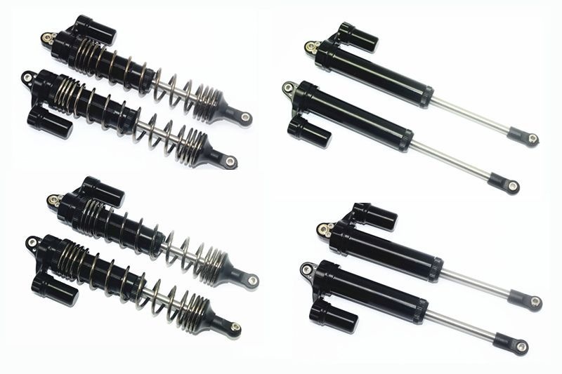 GPM Alum. L-Shape Piggy Back Dämpfer komplett Set v/h schwarz Traxxas UDR