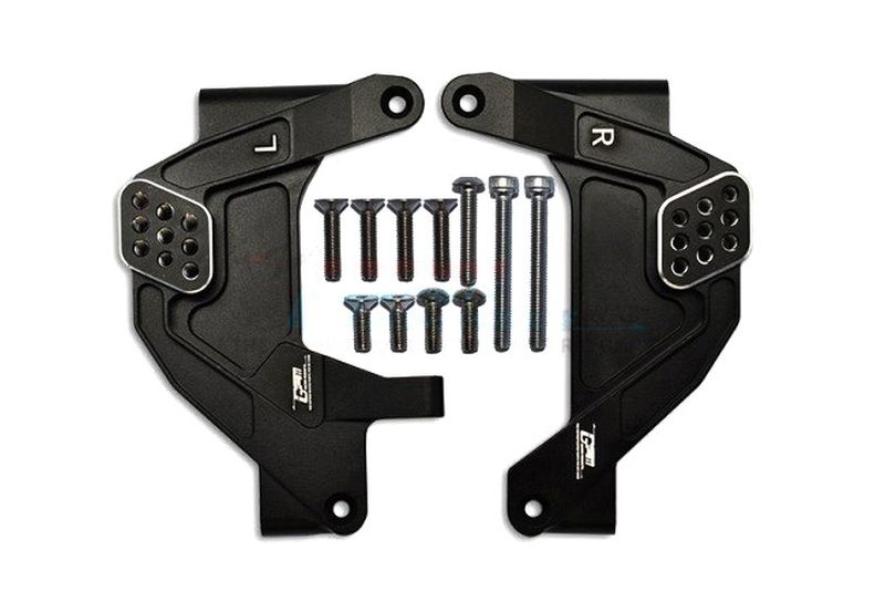GPM Alu Dämpferbefestigung variabel vorne schwarz AXIAL SCX6 JEEP JLU WRANGLER