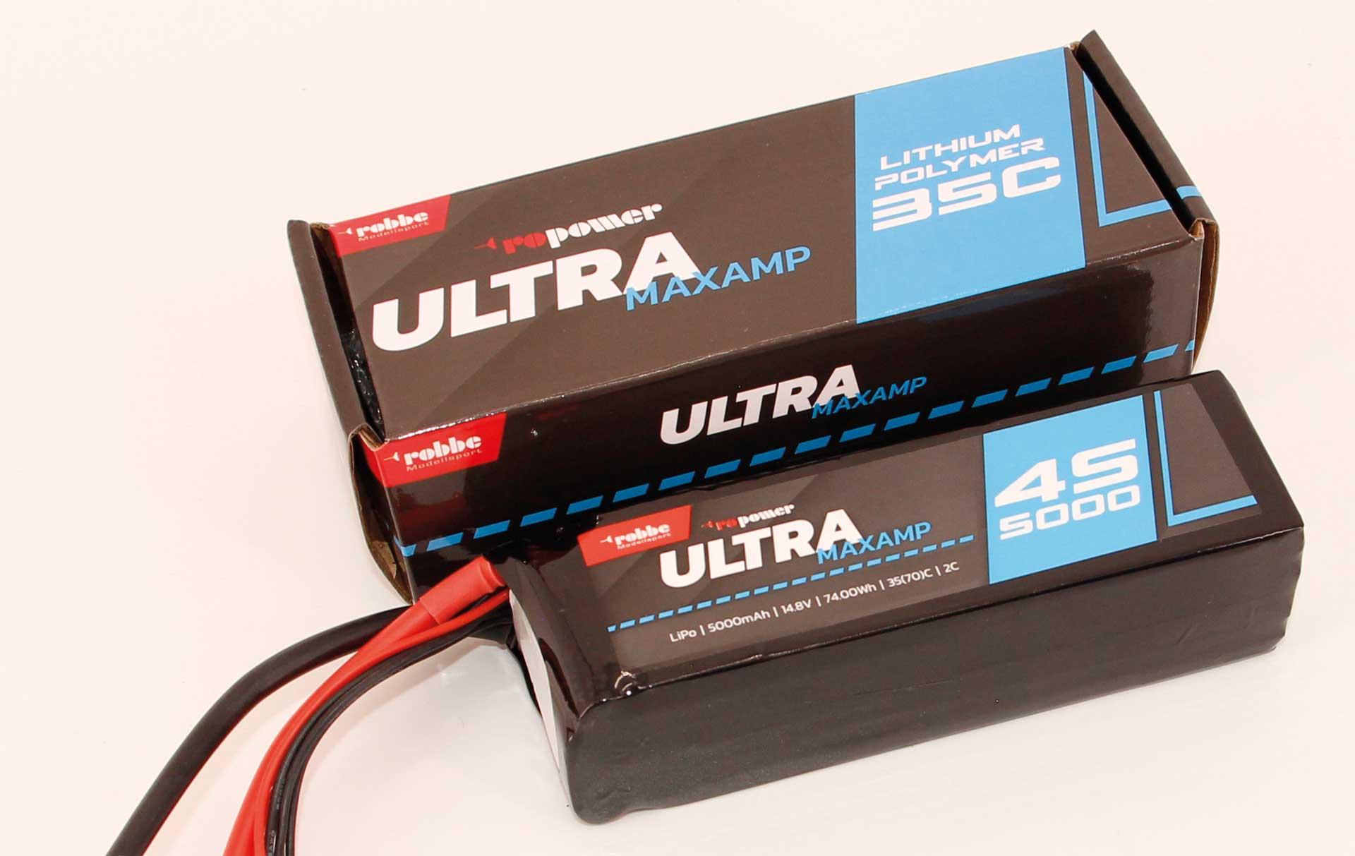 Robbe RO-POWER ULTRA MAXAMP 5000MAH 14,8 VOLT 4S 35(70)C LIPO AKKU XT-90 7373