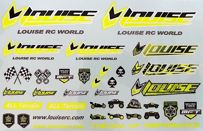 Louise RC Sticker Sheet (Aufkleber) gelb L-T3373Y