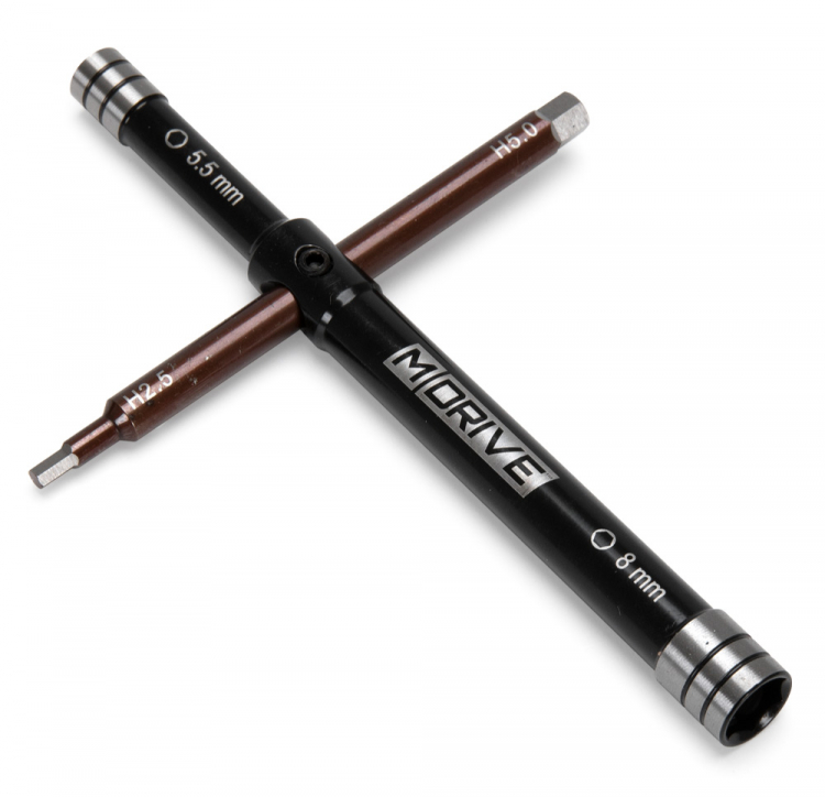 M-DRIVE Multi Tool - Steckschlüssel: 8/5.5mm & Innensechskant: 2.5/5mm MD50100