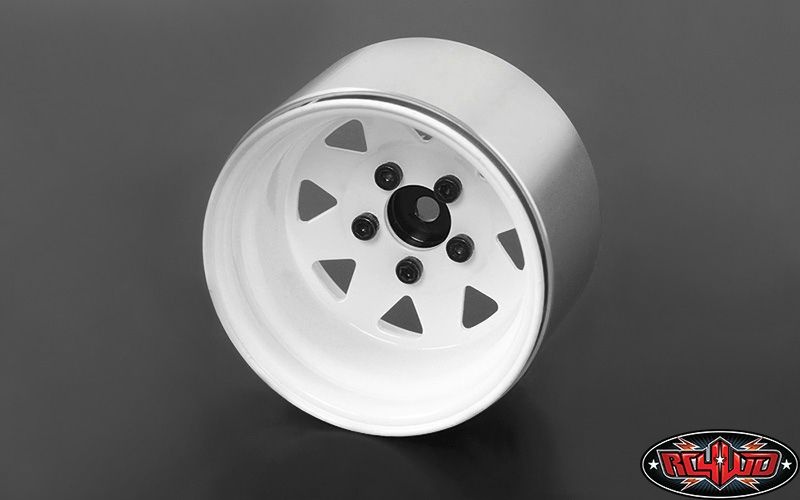 RC4WD 5 Lug Deep Dish Wagon 1.9 Steel Stamped BeadlockWheels White Z-W0242