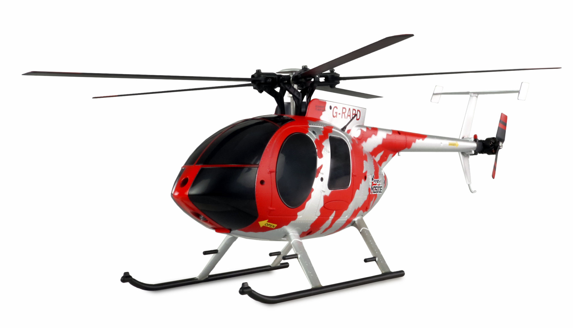 Amewi AFX MD500E Zivil brushless 4-Kanal 325mm Helikopter 6G RTF rot/silber 25334 - Abbildung 1