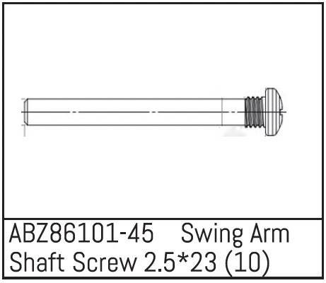 Absima Swing Arm Shaft Screw 2.5*23 - Mini AMT (10) Z86101-45