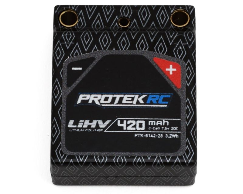 ProTek RC RC 2S 30C HV Hardcase LiPo Battery für Losi Micro-B (7.6V, 420mAh, 39.09x32x15.04mm, 27g)