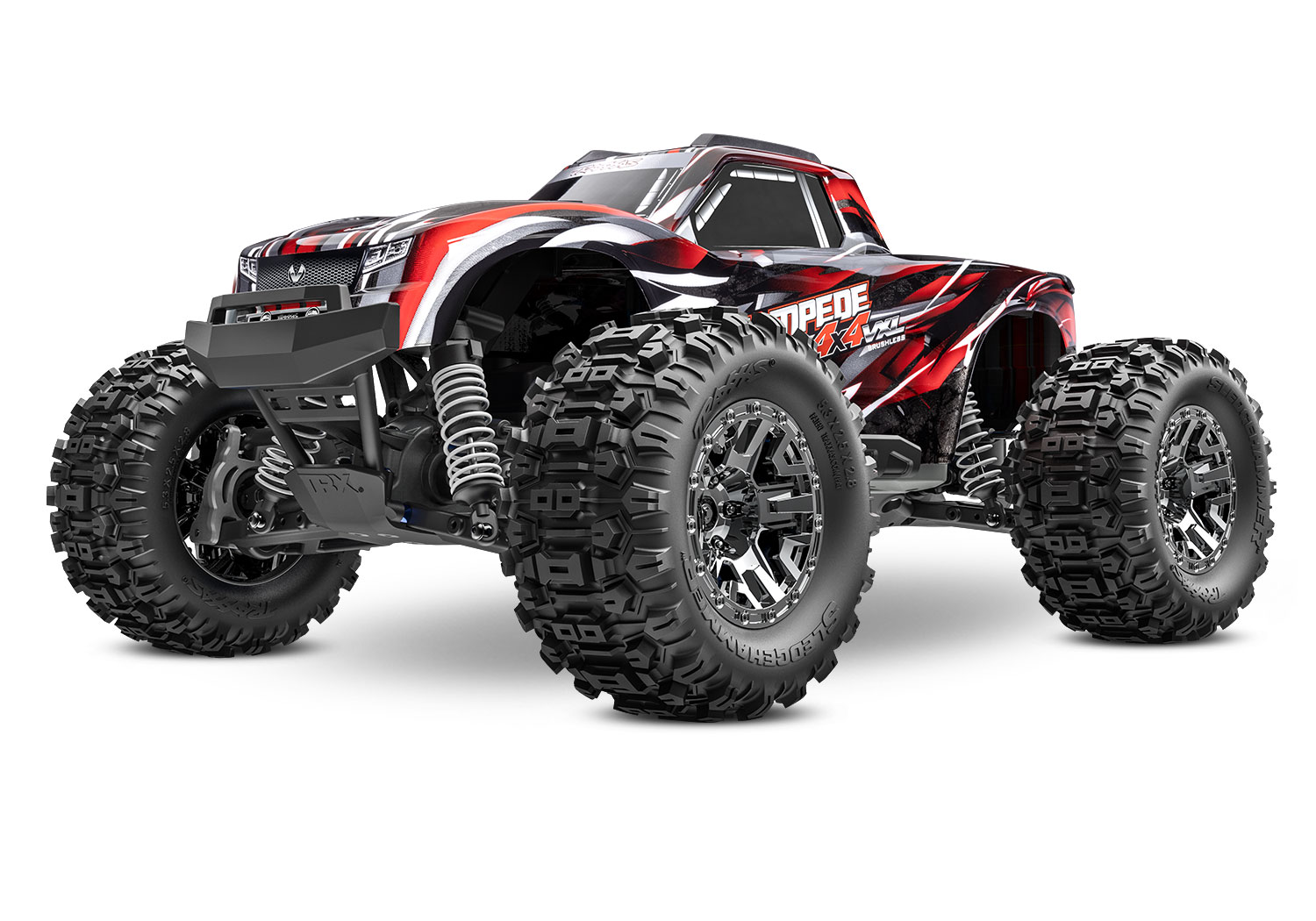 Traxxas Stampede 4x4 VXL HD Rot 1:10 Brushless Monstertruck RTR 90376-4 - Abbildung 1