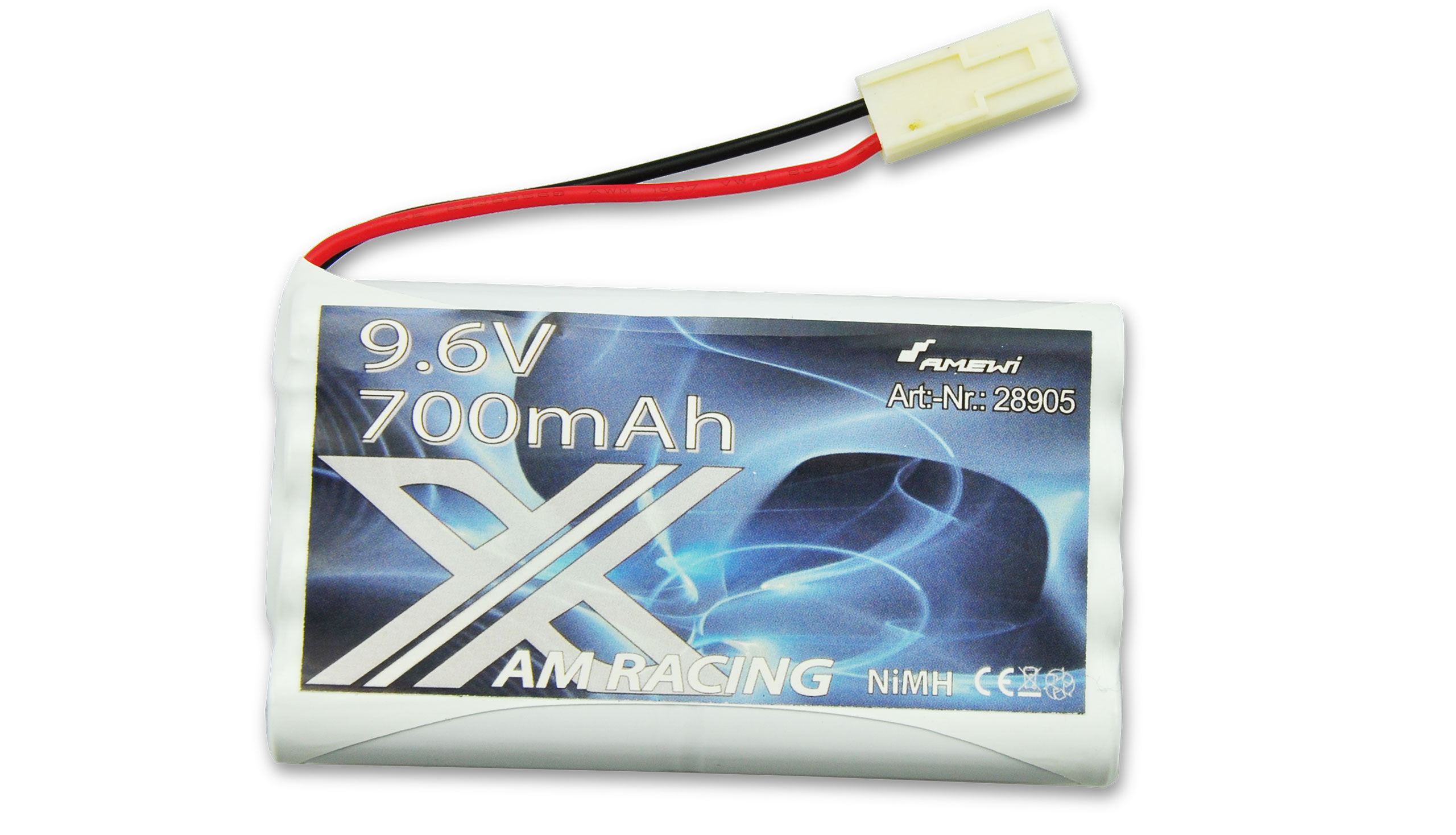 Amewi AMX RACING NiMH 9.6V 700mAh Mini Tamiya für Crazy Crawler (22216,22217,22218) 28905 - Abbildung 1