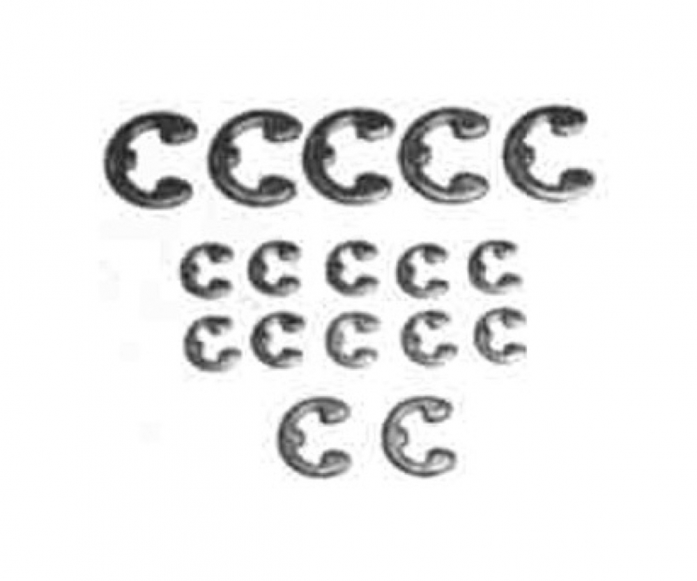Tamiya 50380 E-Ring Satz (17) 2mm/3mm/4mm 300050380