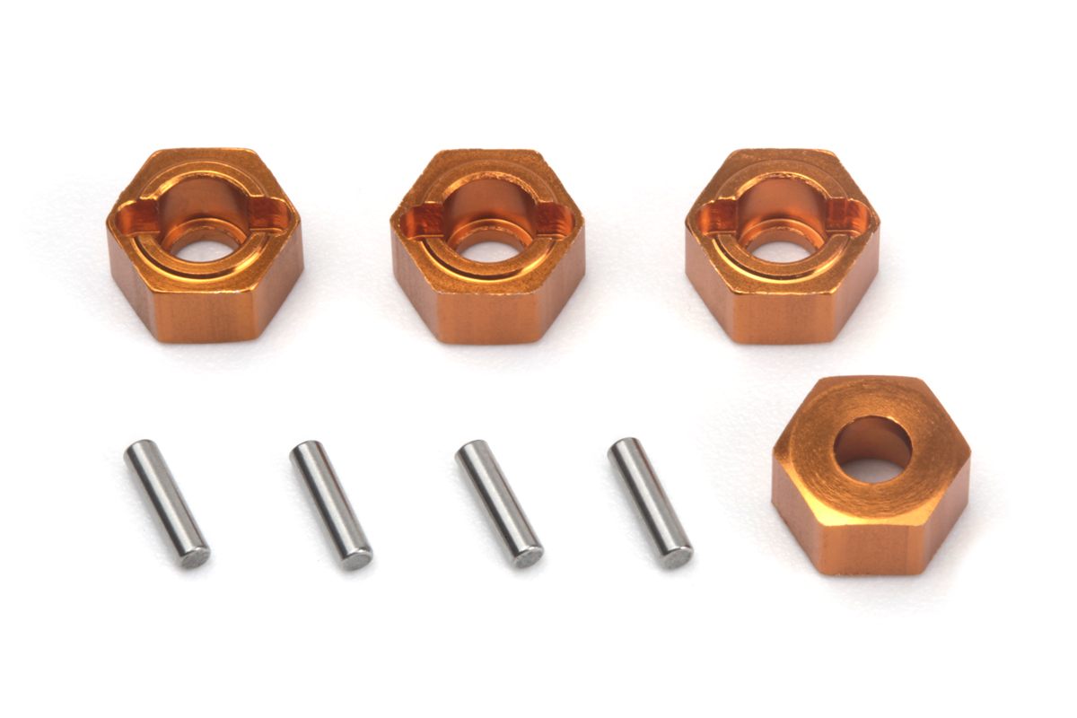 HPI Aluminium 7mm Radmitnehmer Set (Orange/4St.) 160896