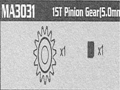 Amewi MA3031 15T Pinion Gear (5.0mm) Raptor MA3031