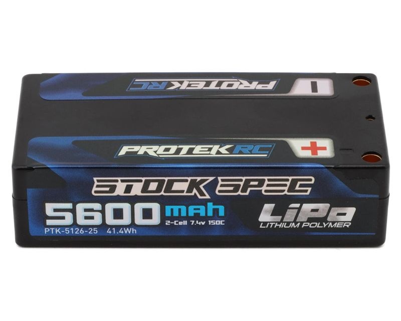 ProTek RC 2S 150C Low IR Si-Graphene StockSpec Shorty LiPo Battery (7.4V, 5600mAh, 96x47.86x25mm, 224g)