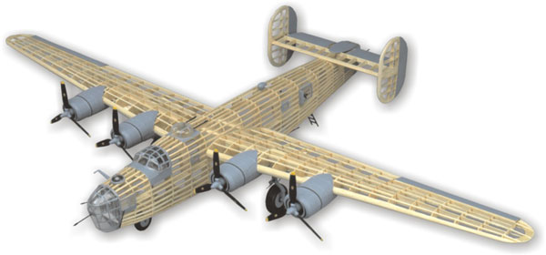 Guillow B-24D Liberator Giant plane kit 2003