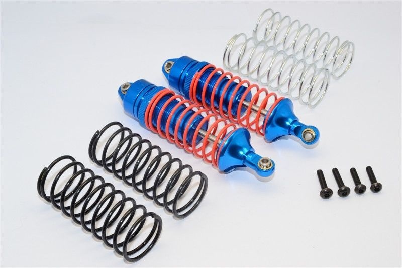 GPM Alu-Dämpfer vorn blau  (1.3/1.5/1.7mm Feder) Traxxas Rally, Bandit, Slash/Stampede 4x4