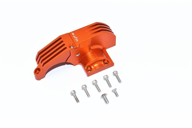 GPM Alu Hauptzahnradabdeckung orange Traxxas MAXX