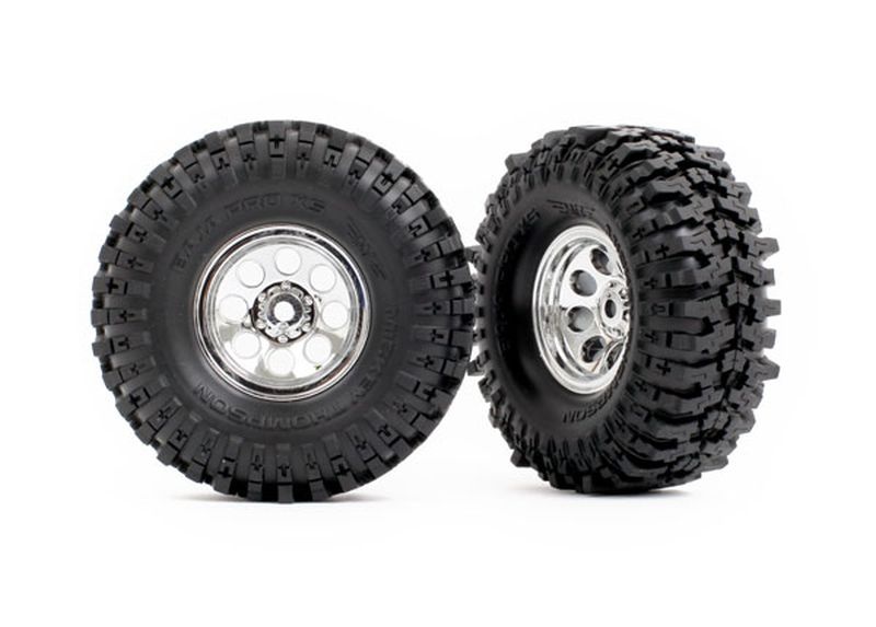 Traxxas Mickey Thompson Baja Pro Xs 2.4x1.0 Reifen/Felge chrom (2) TRX-4M High Trail 9873 - Abbildung 1
