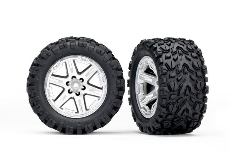 Traxxas 6774R Reifen auf Felge 2.8 RXT satin / Talon (2wd hinten) TSM