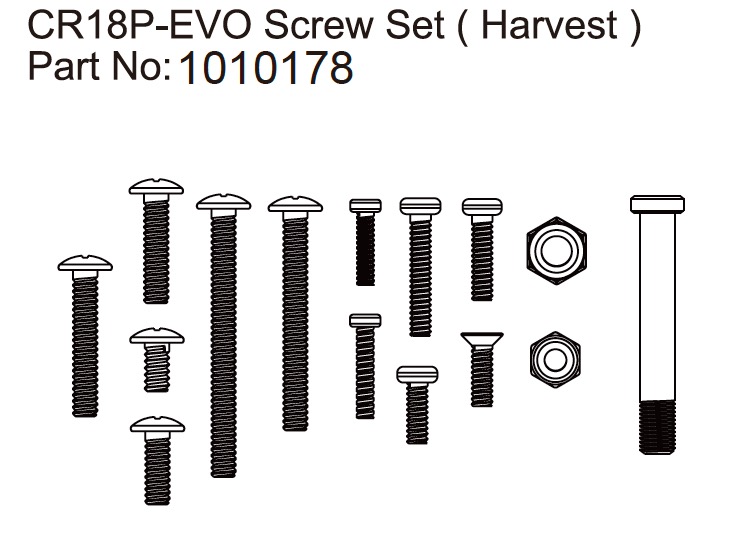 Hobby Plus Screw Set Harvest - EVO 1:18 240320