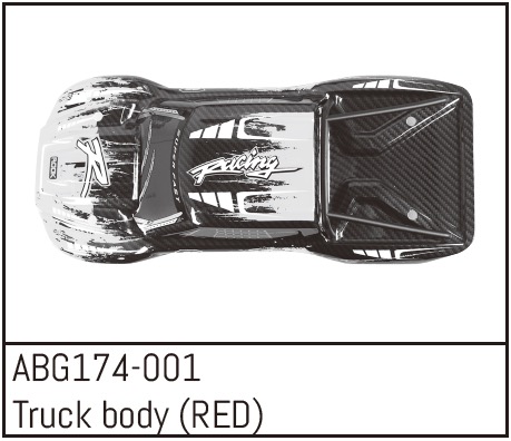 Absima Truck Body (RED) ABG174-001