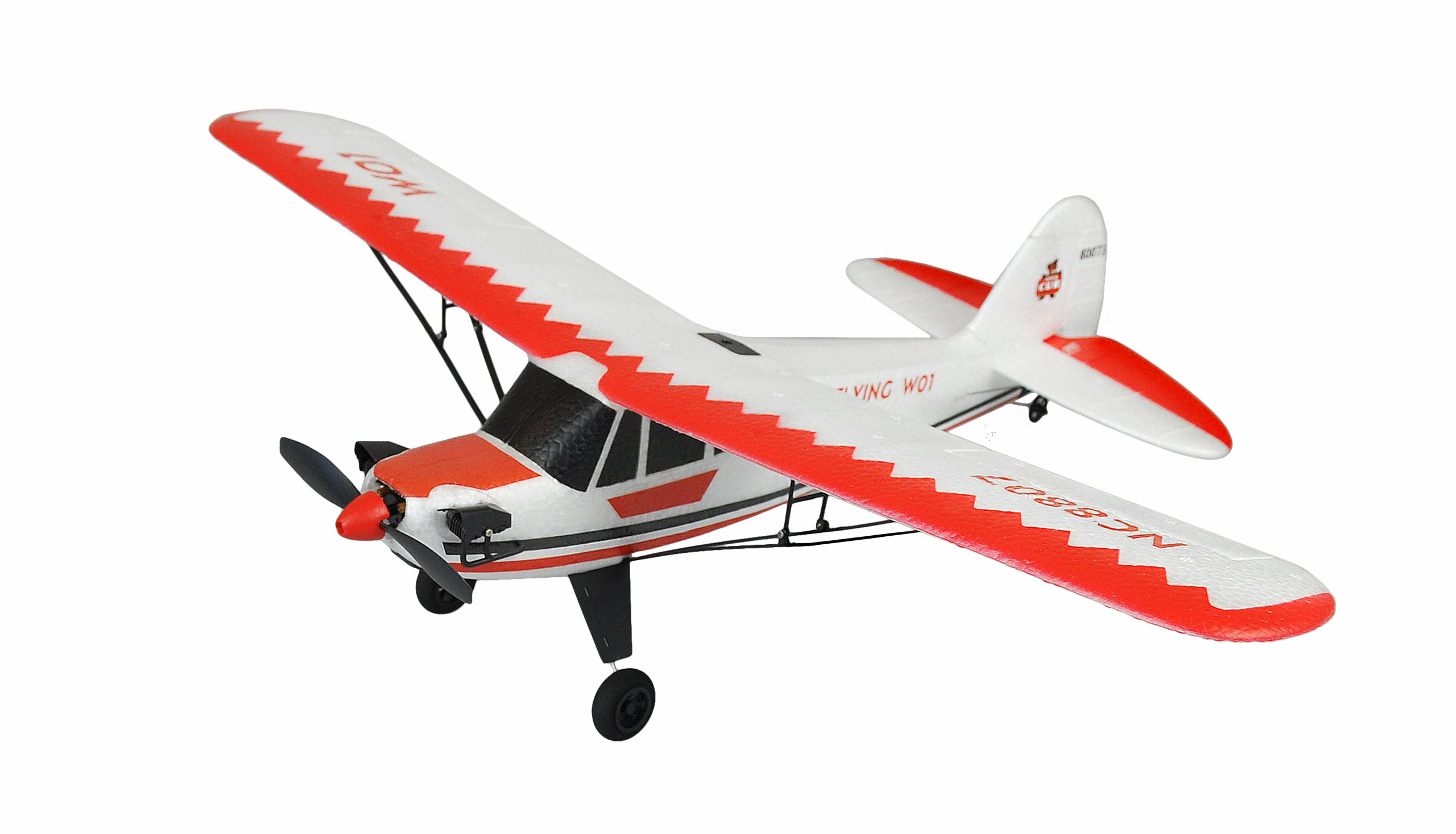 Amewi Piper J-3 Cup rot/weiß, 3-Kanal RTF Gyro Mode 2 24107 - Abbildung 1