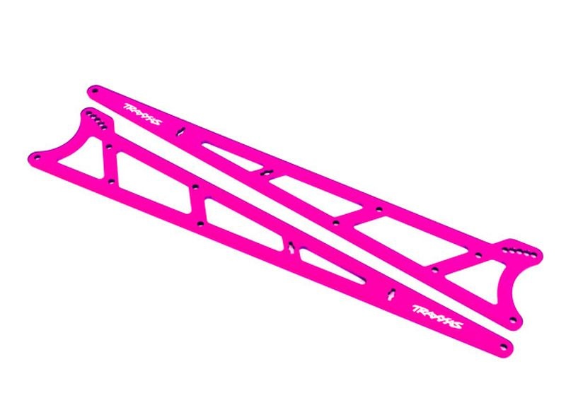 Traxxas Seitenplatten Wheelie Bar pink Alu (2) 9462P