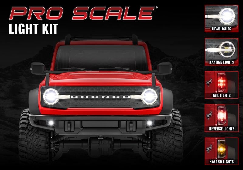 Traxxas ProScale LED Licht Set TRX4m Ford Bronco, Vorne & Hinten komplett 9783 - Abbildung 1
