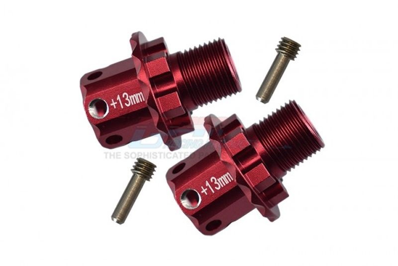 GPM Aluminium Hex-Adapter 13mm rot GPM Traxxas Sledge SLE010/+13MMR