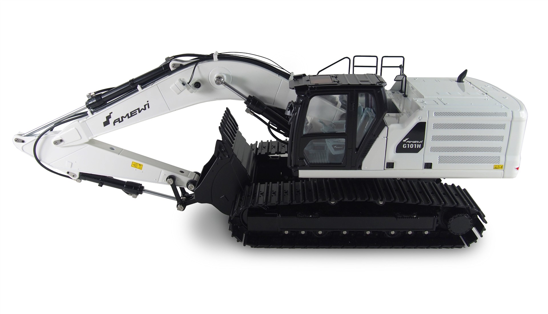 Amewi G101H Vollmetall-Hydraulikbagger 1:16 RTR weiß 22505 - Abbildung 3
